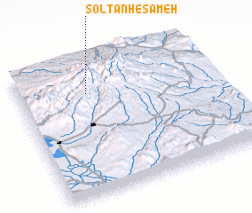 3d view of Solţān Ḩesāmeh