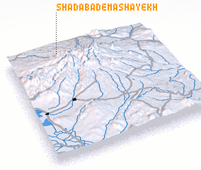 3d view of Shādābād-e Mashāyekh