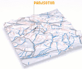 3d view of Panj Sotūn