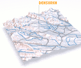 3d view of Deh Sorkh