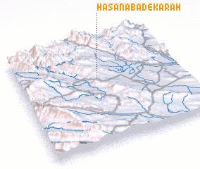 3d view of Ḩasanābād-e Karah