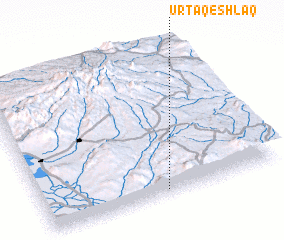 3d view of Ūrtā Qeshlāq