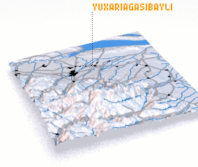 3d view of Yuxarı Ağasıbǝyli