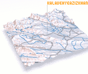 3d view of Kalāveh-ye ‘Azīzkhān