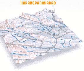 3d view of Karam-e Panāhābād