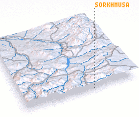 3d view of Sorkh Mūsá