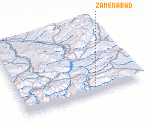 3d view of Ẕāmenābād