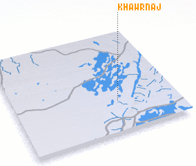 3d view of Khawr Nāj