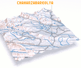3d view of Chahār Zabar-e ‘Olyā
