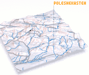 3d view of Pol-e Shekasteh