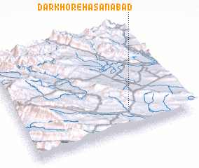 3d view of Dārkhor-e Ḩasanābād