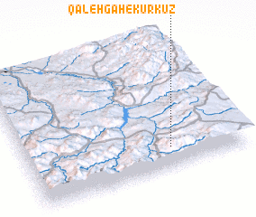 3d view of Qal‘ehgāh-e Kūr Kūz