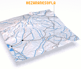 3d view of Hezārān-e Soflá