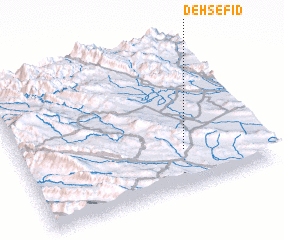 3d view of Deh Sefīd