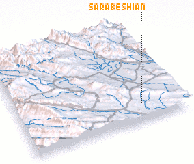 3d view of Sarāb-e Shīān