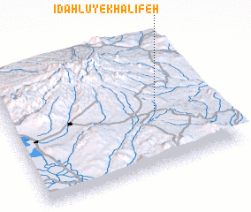 3d view of Īdahlū-ye Khalīfeh