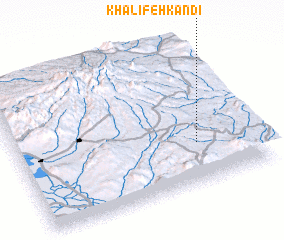 3d view of Khalīfeh Kandī