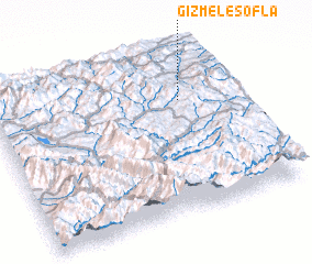 3d view of Gīzmel-e Soflá