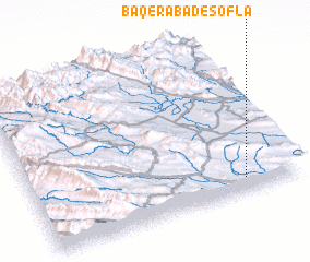 3d view of Bāqerābād-e Soflá