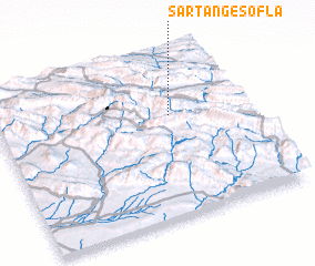 3d view of Sartang-e Soflá
