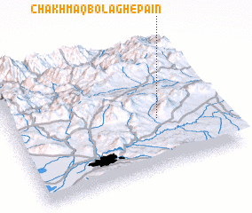 3d view of Chakhmāq Bolāgh-e Pāʼīn