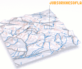 3d view of Jūb Sorkh-e Soflá