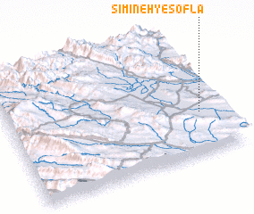 3d view of Sīmīneh-ye Soflá