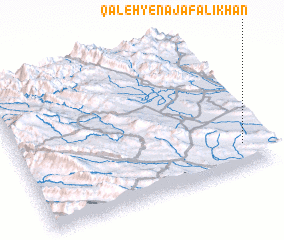 3d view of Qal‘eh-ye Najaf ‘Alī Khān