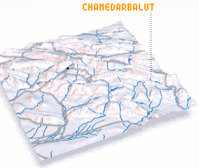 3d view of Cham-e Dār Balūţ