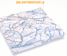3d view of Qal‘eh Tork-e Soflá