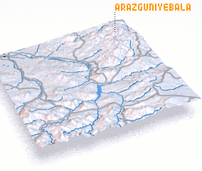 3d view of Arāzgūnī-ye Bālā