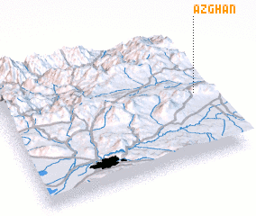 3d view of Āz̄ghān