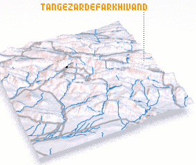 3d view of Tang-e Zard-e Farkhīvand