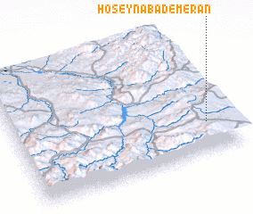 3d view of Ḩoseynābād-e Merān