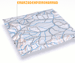 3d view of Emāmzādeh Pīr Moḩammad