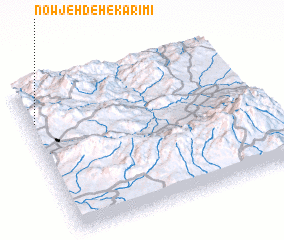 3d view of Nowjeh Deh-e Karīmī