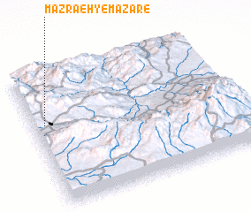 3d view of Mazra‘eh-ye Mazāre‘