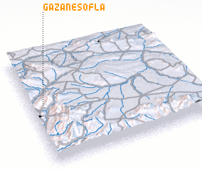 3d view of Gazān-e Soflá