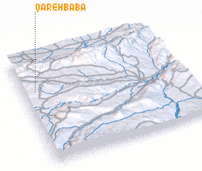 3d view of Qareh Bābā