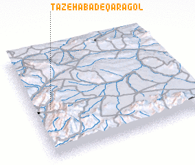 3d view of Tāzehābād-e Qarāgol