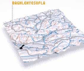 3d view of Bāghleh-ye Soflá