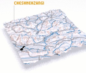 3d view of Cheshmeh Zangī