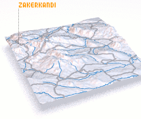 3d view of Z̄āker Kandī