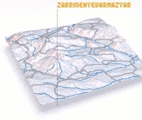 3d view of Zarrīneh-ye Varmazyār