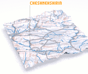 3d view of Cheshmeh Shīrīn