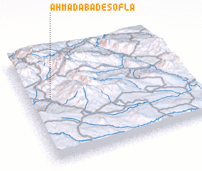 3d view of Aḩmadābād-e Soflá