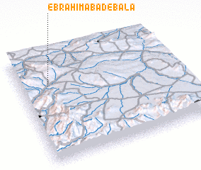 3d view of Ebrāhīmābād-e Bālā