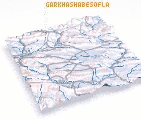 3d view of Garkhashāb-e Soflá