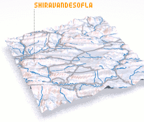 3d view of Shīrāvand-e Soflá