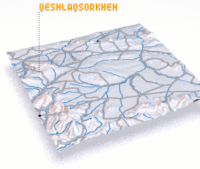 3d view of Qeshlāq Sorkheh